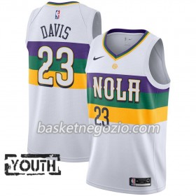 Canotte Bambino New Orleans Pelicans Anthony Davis 23 2018-19 Nike City Edition Bianco Swingman